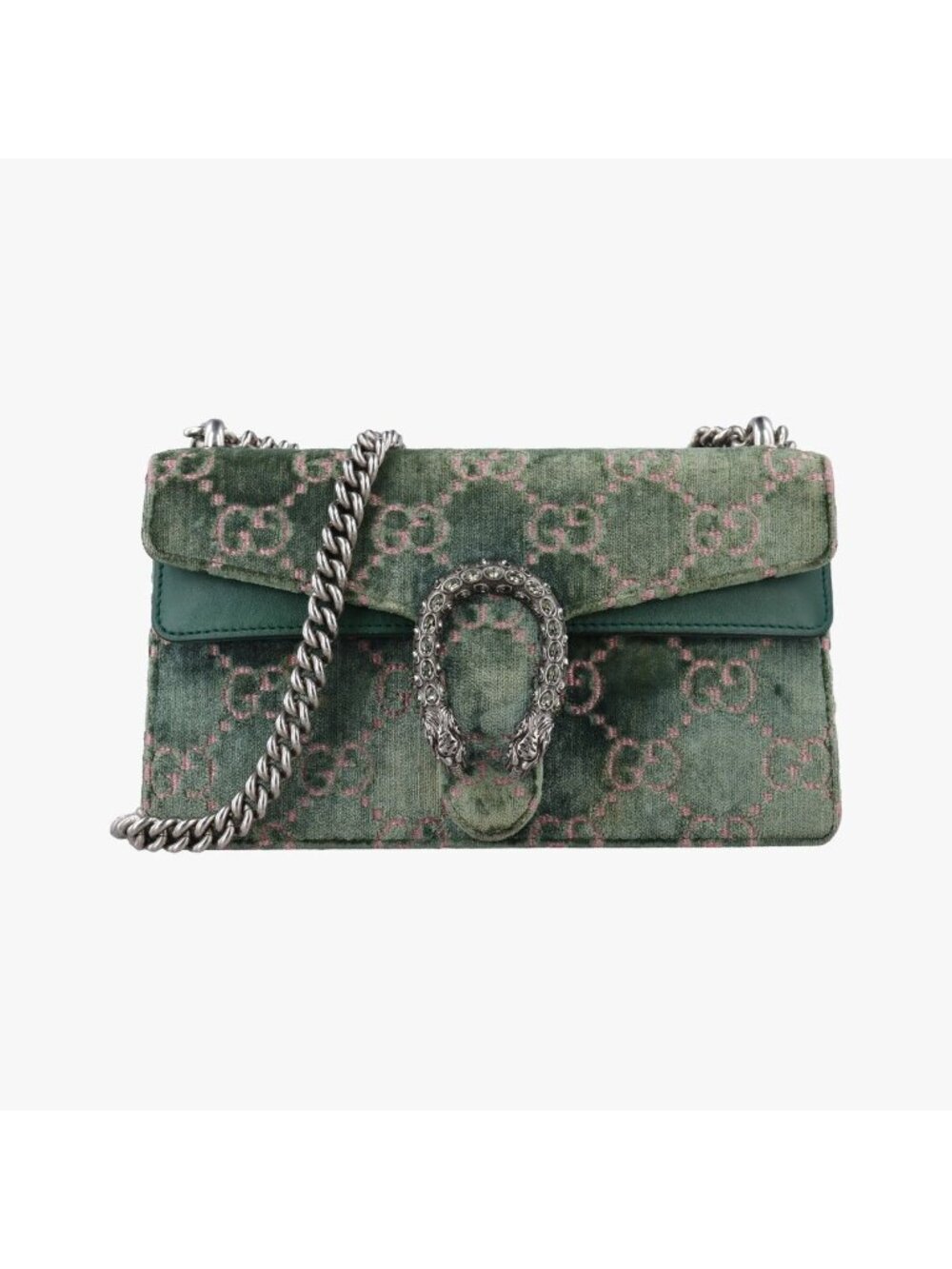 Gucci Dionysus Green Velour Shoulder Bag